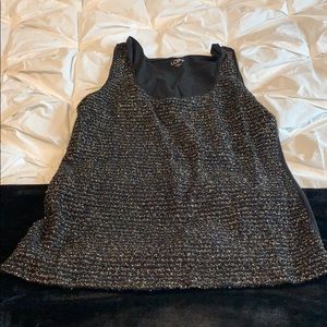 Ann Taylor loft tank top with gold shiny front